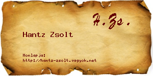 Hantz Zsolt névjegykártya